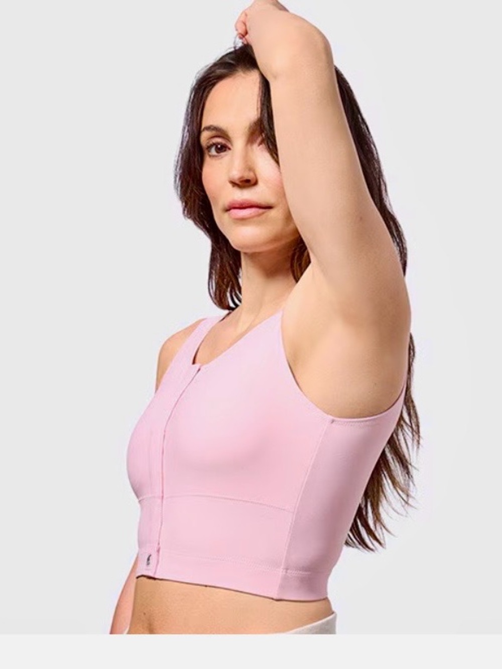 Masthead Judy XL Women's Pink Front-Velcro Longline Surgical Bra